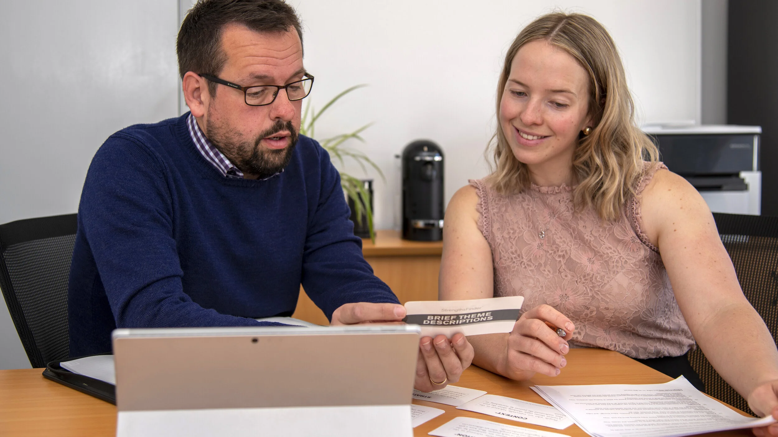 Andy coaching a client around their Strengths
